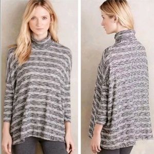 Postmark Mika Swing Dolman Top Turtleneck Striped